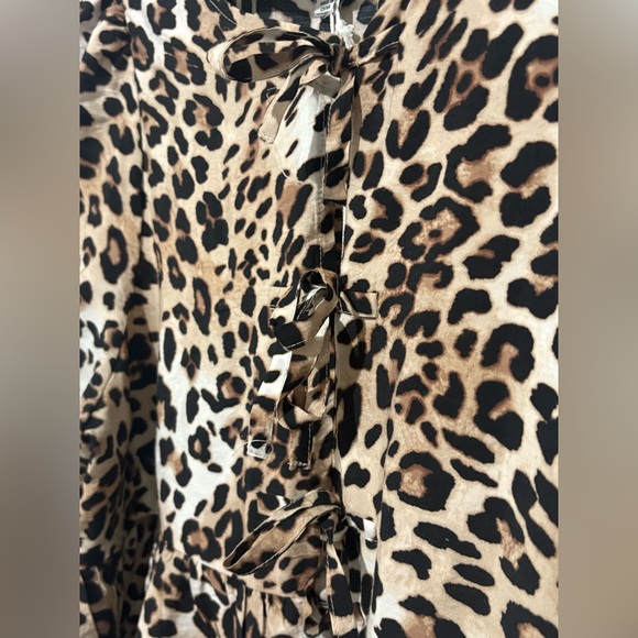 NWT Joie Leopard Print Dress with Bow Details - Picture 4 of 7